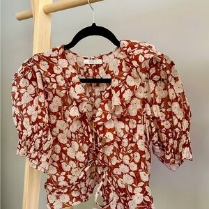 DŐEN Fern Top in Ambridge Rose Red S